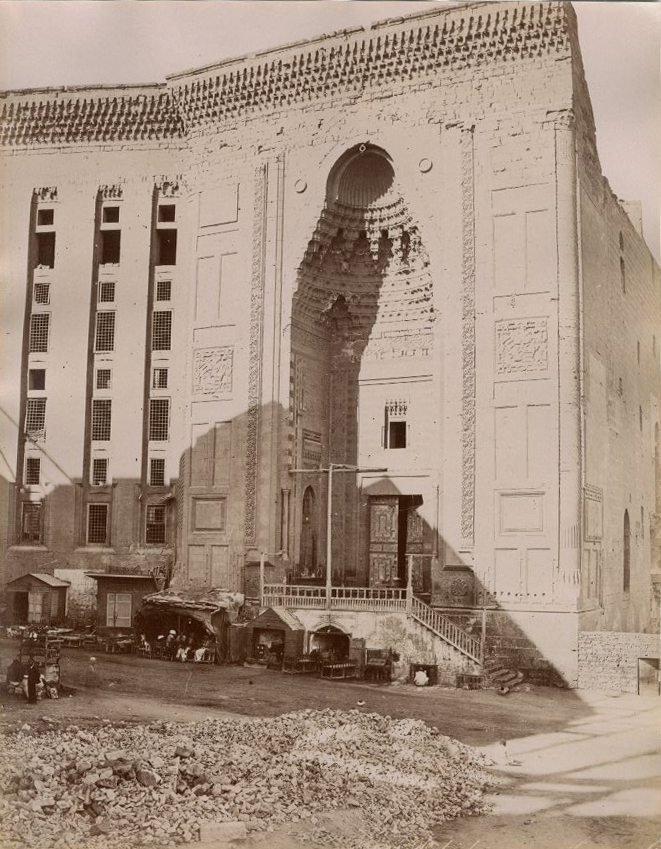 Photo Ancienne Zangaki - Temple D'Edfou, Égypte - Tirage Albuminé 21,5x28 Cm, Avant 1900