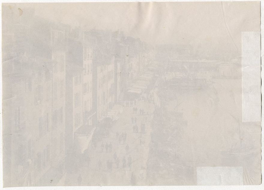 Photo Ancienne Albuminée Panoramique De Toulon (1880) - Format 5x22 Cm, Sépia, Signée - Tirage Original France